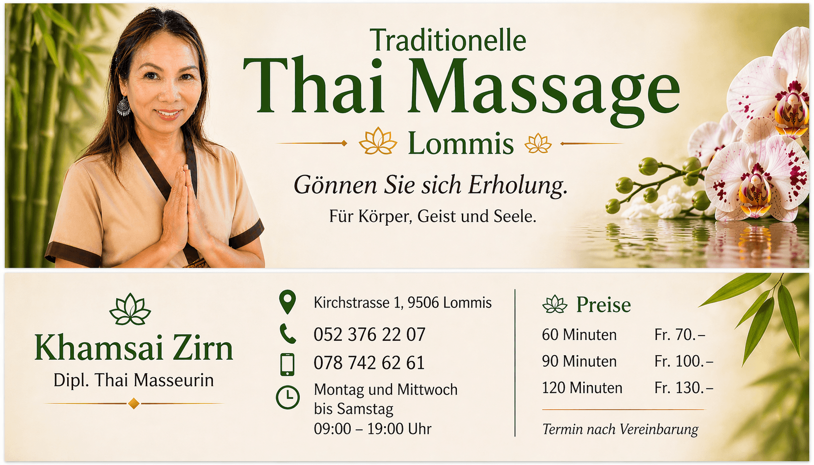 Traditionelle Thai Massage Khamsai Zirn – Thai Massage in Wil