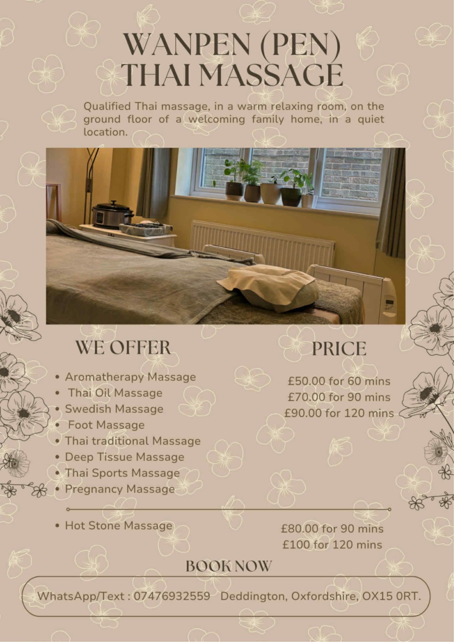 Wanpen(Pen) Thai Massage - Deddington – Thai massage in Oxford