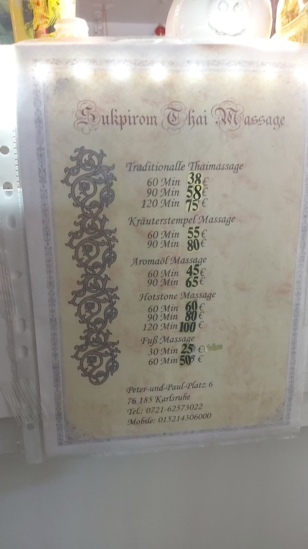 Sukpirom Thaimassage – Thai Massage in Karlsruhe