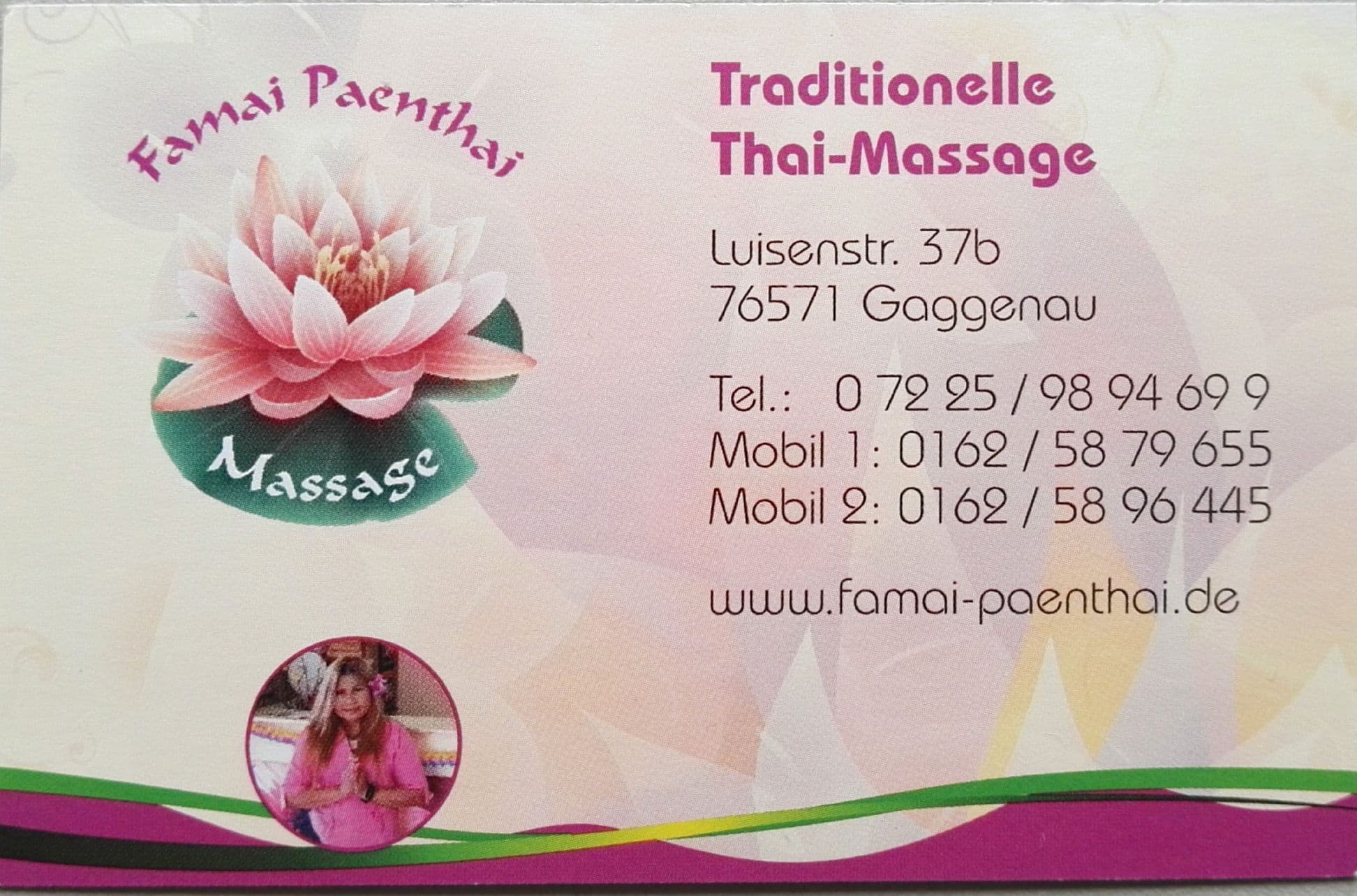 Famai Paenthai Massage – Thai Massage in Karlsruhe