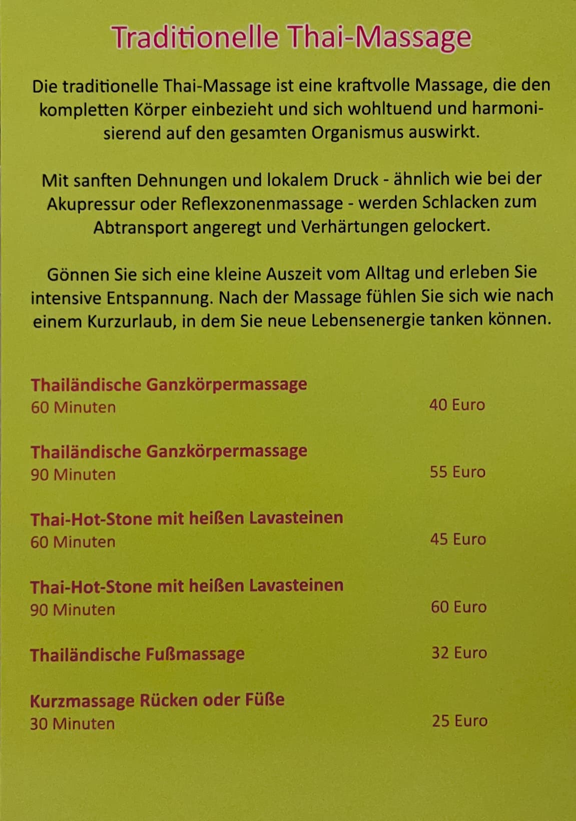 Enjoy Asia – Thai Massage in Ingolstadt