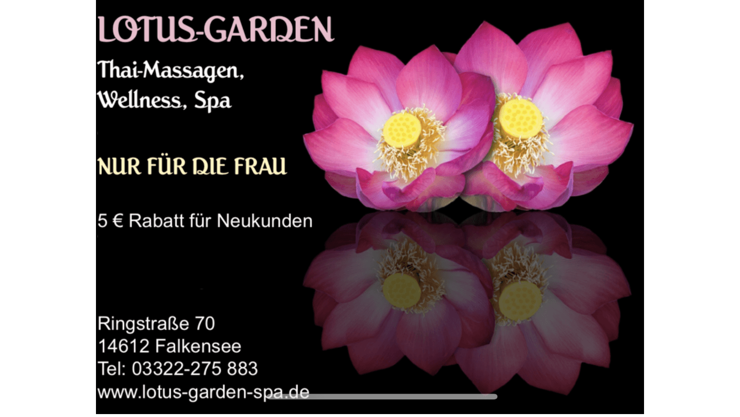 Lotus Garden - Thaimassage Wellness und Spa – Thai Massage in Falkensee