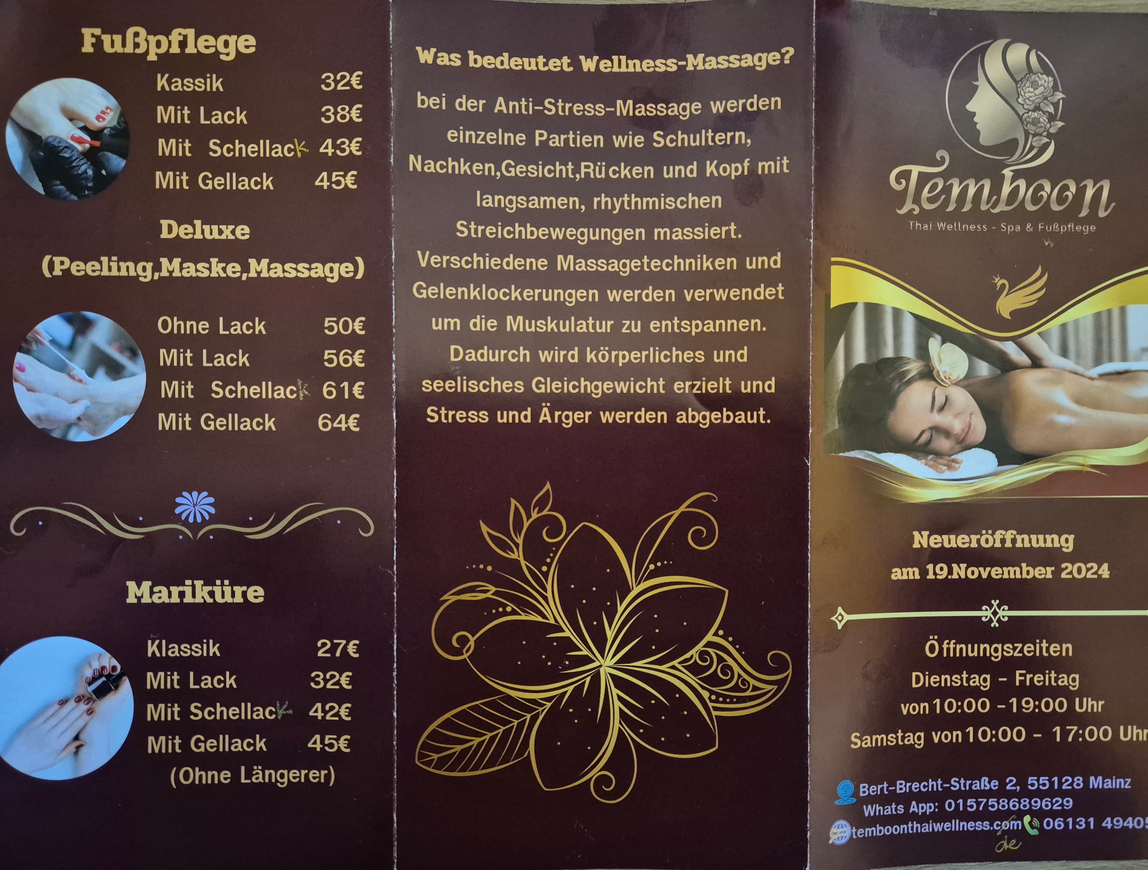 Temboon Thai Wellness-Spa & Fußpflege - Mainz – Thai Massage in Mainz