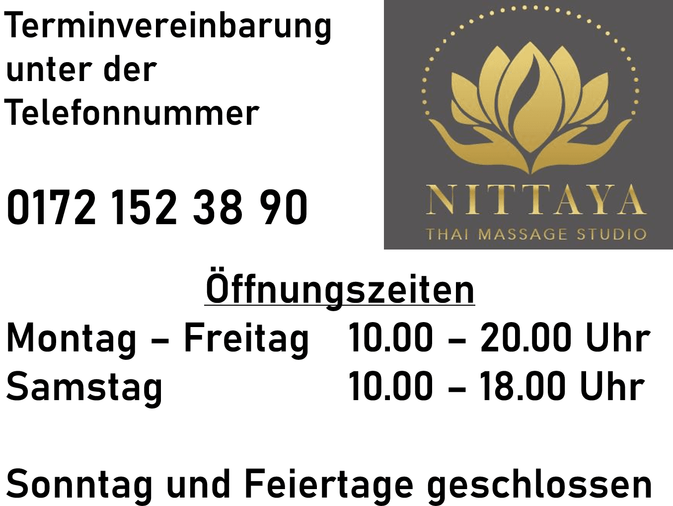 NITTAYA Thai Massage Studio – Thai Massage in Wetzlar