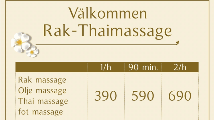 Rak-Thaimassage – Thaimassage in Malmö
