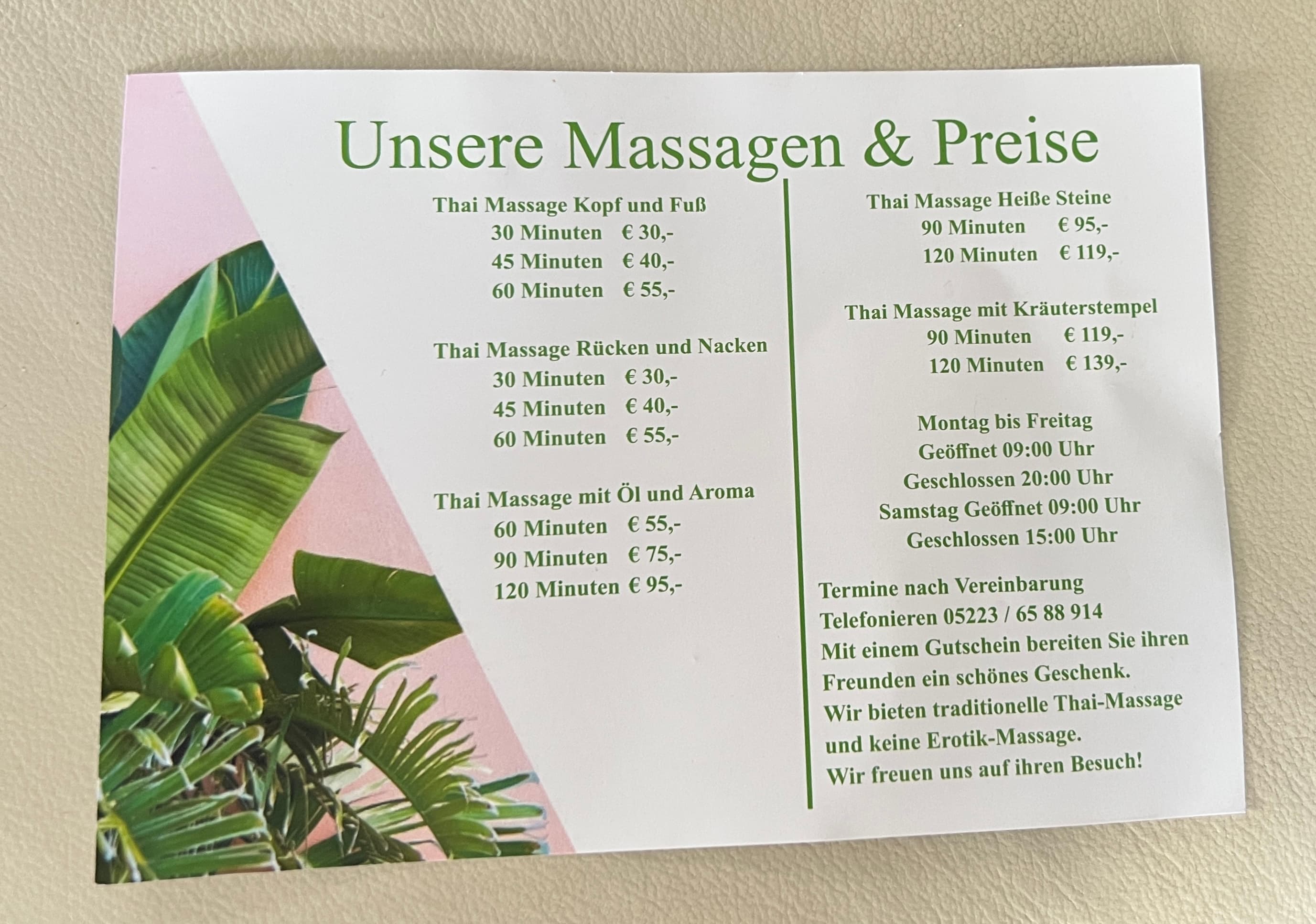 Foto 3 von Thaimassage Baitong Bünde