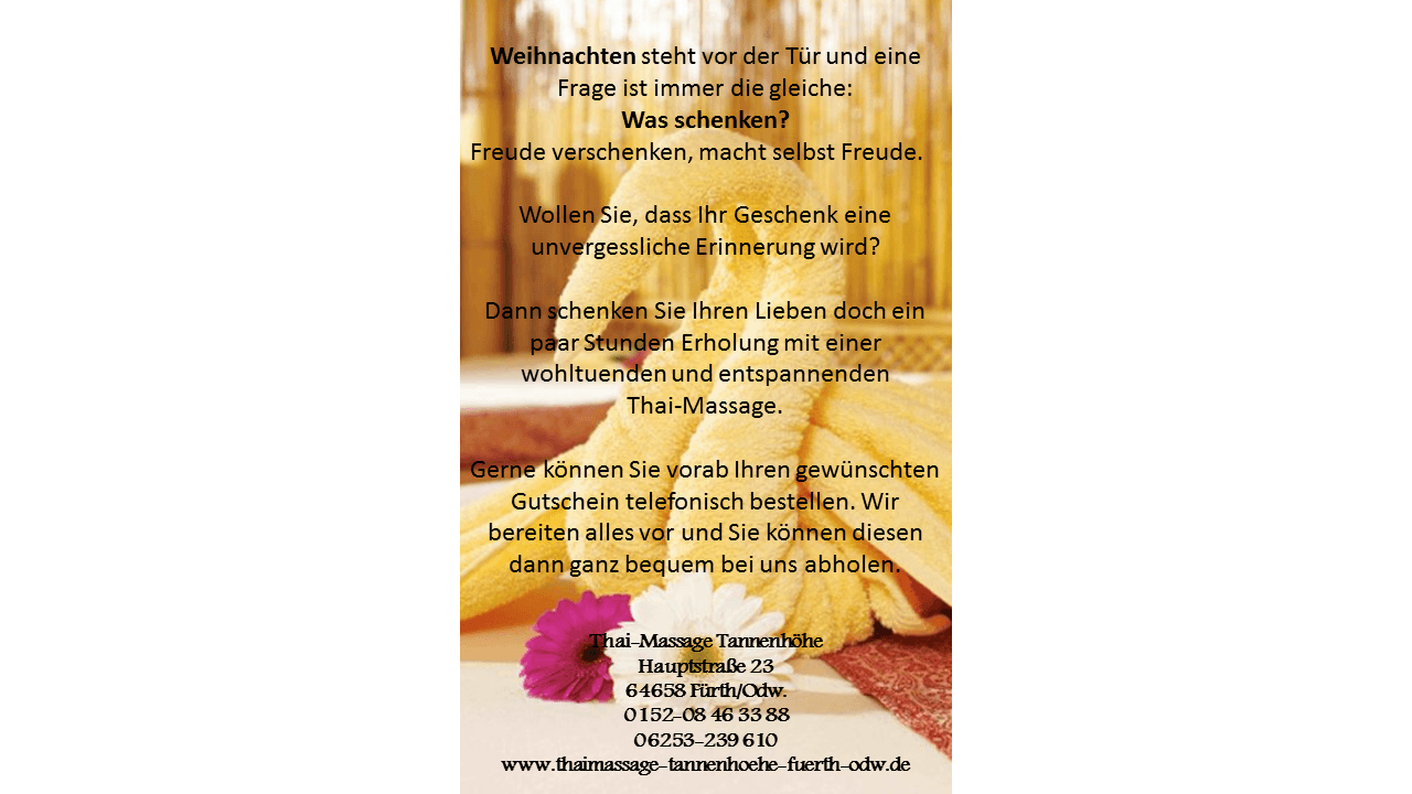 Foto 2 von Wanisa Thaimassage Fürth - Odenwald