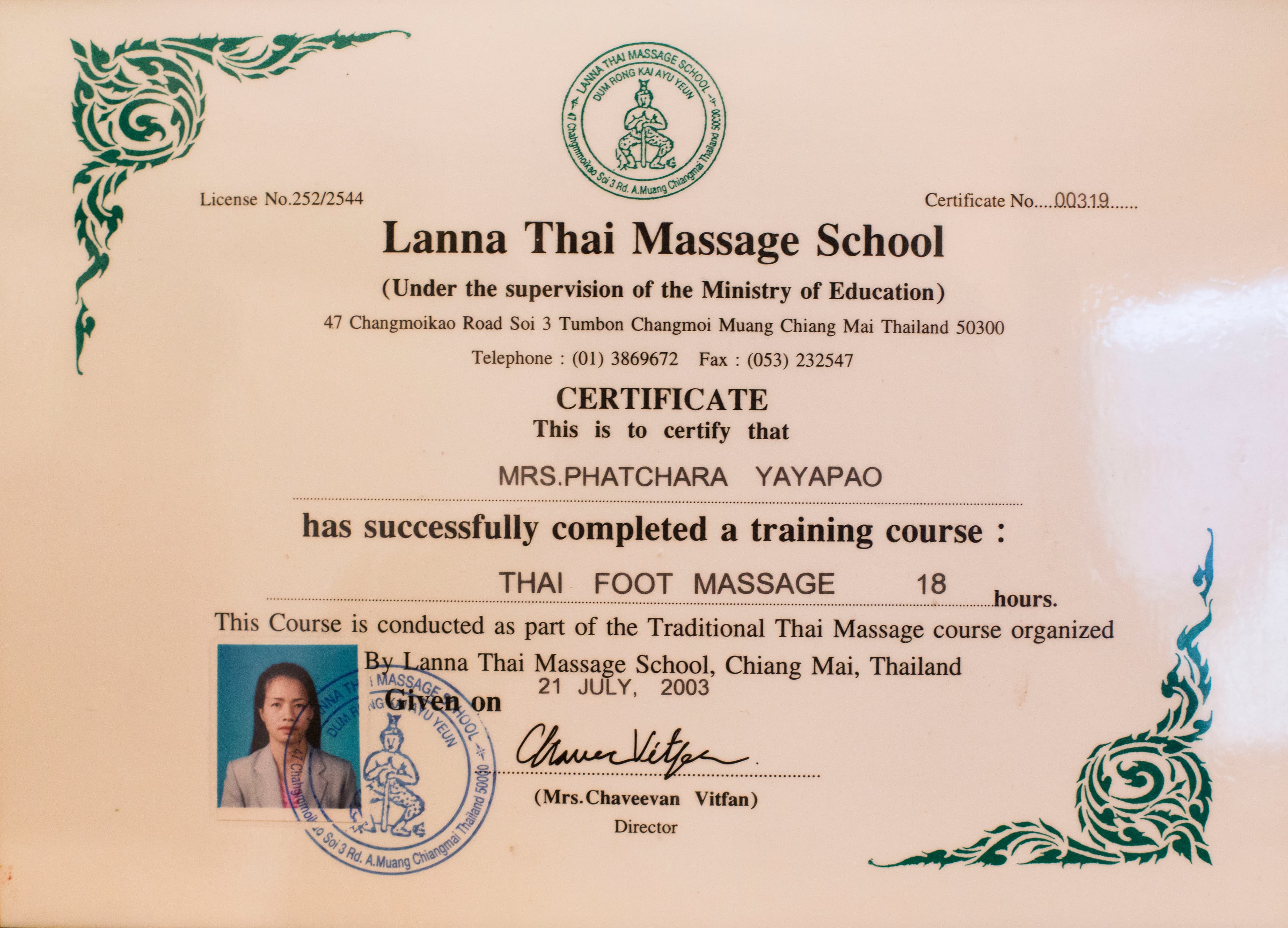 Photo 3 de Phatchara Thaï Massages