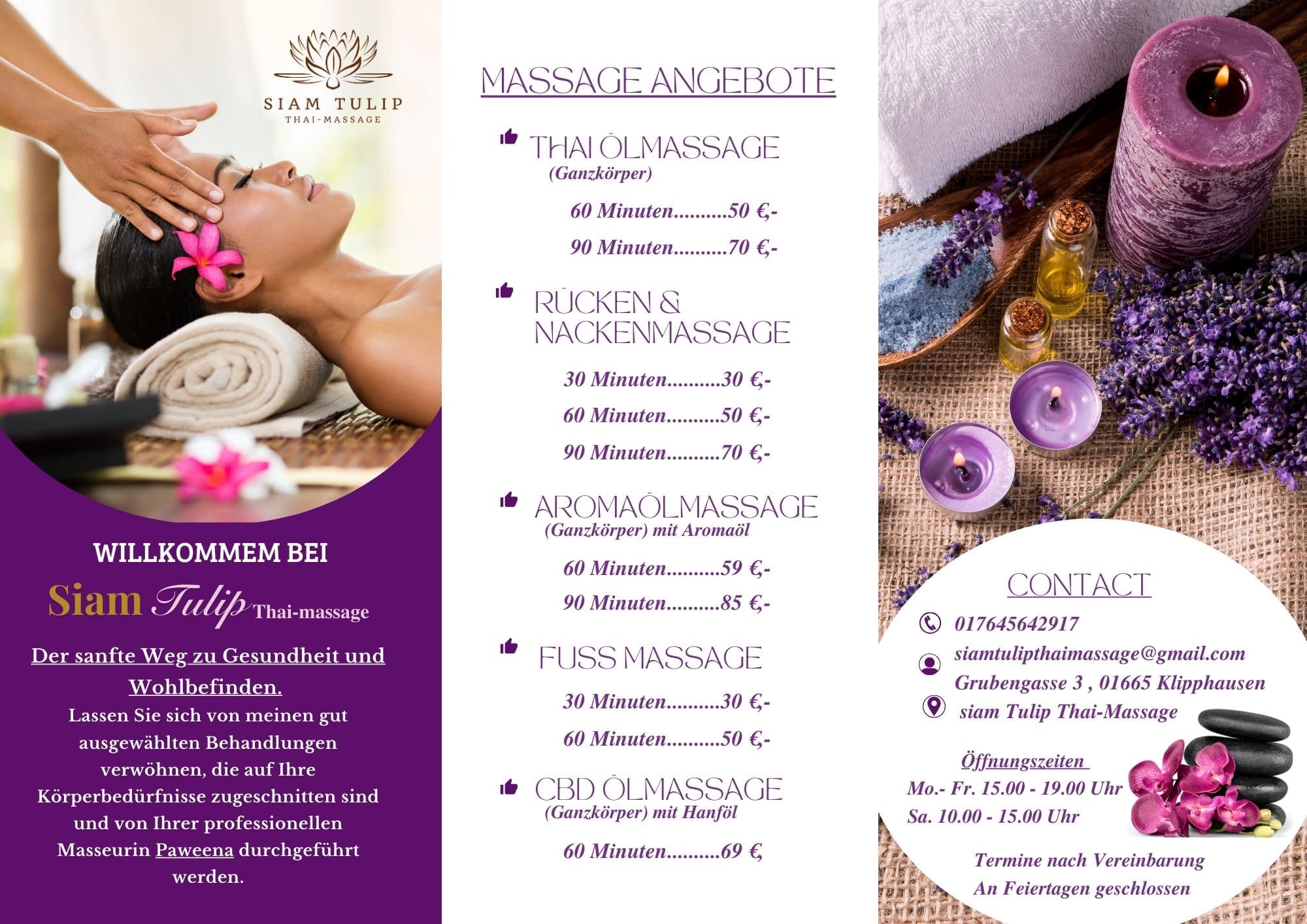 Siam Tulip Thai-Massage Klipphausen – Thai Massage in Dresden