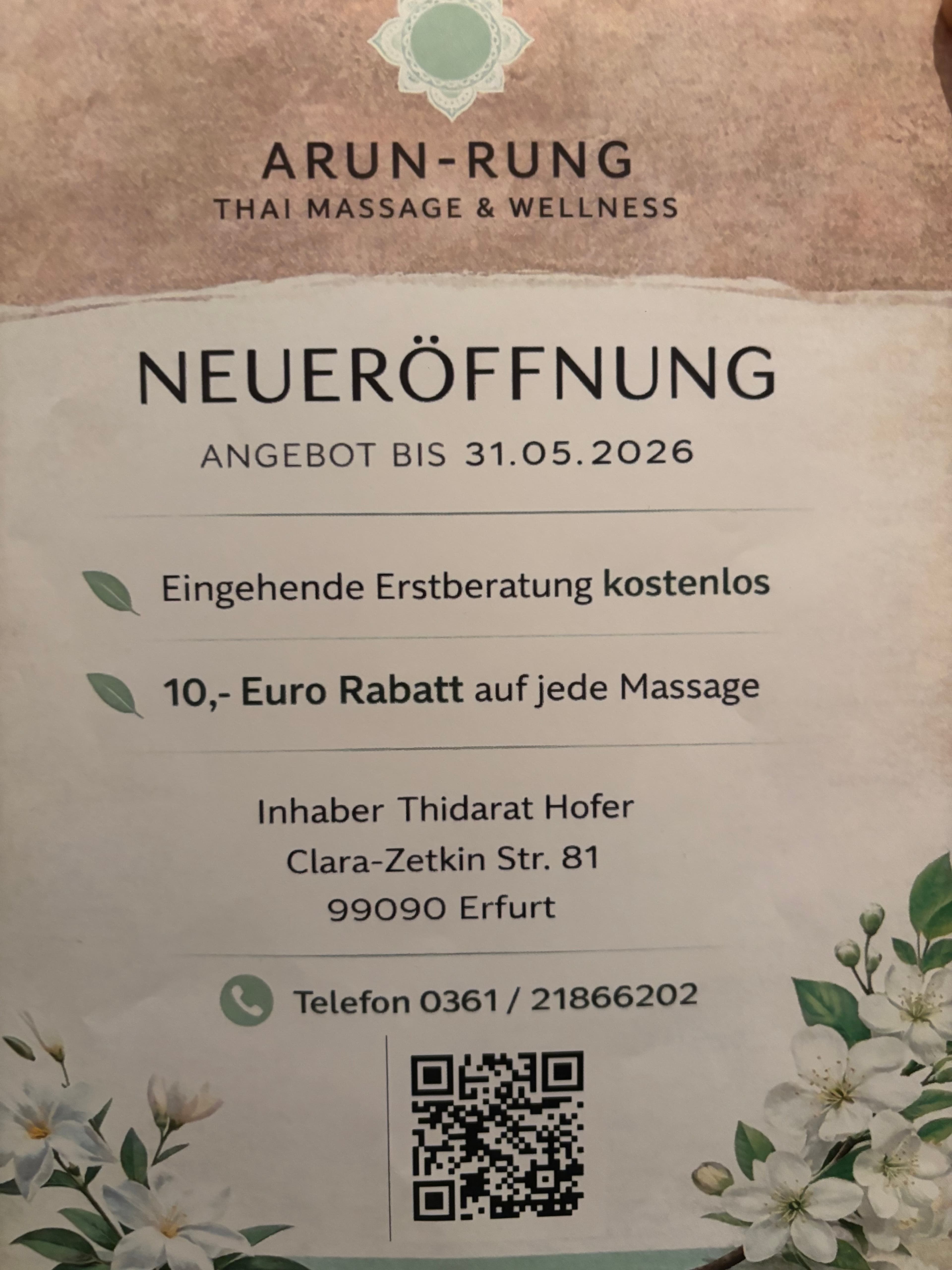 Arun Rung Thaimassage & Wellness – Thai Massage in Erfurt