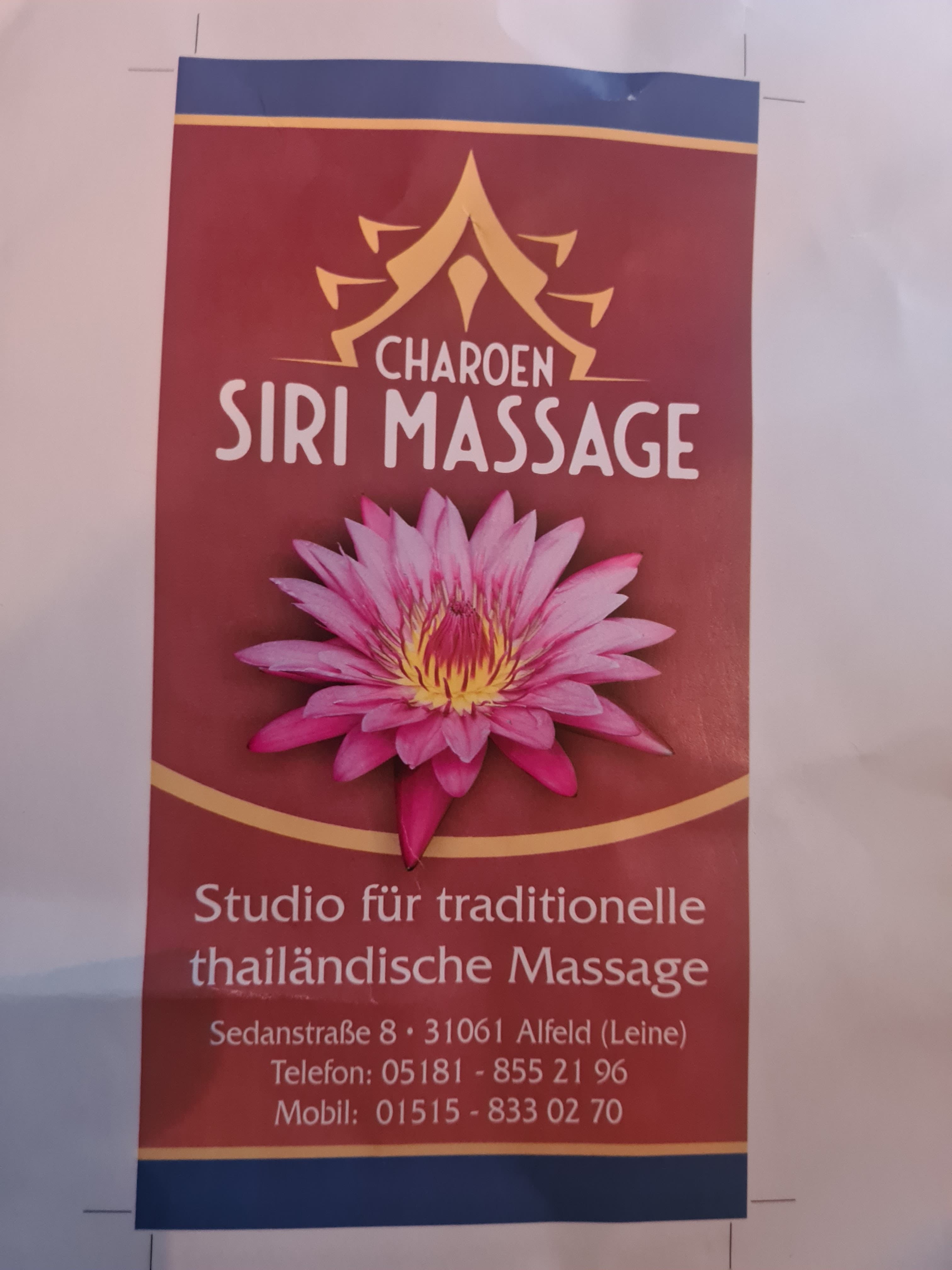 Charoen siri Massage – Thai Massage in Hildesheim