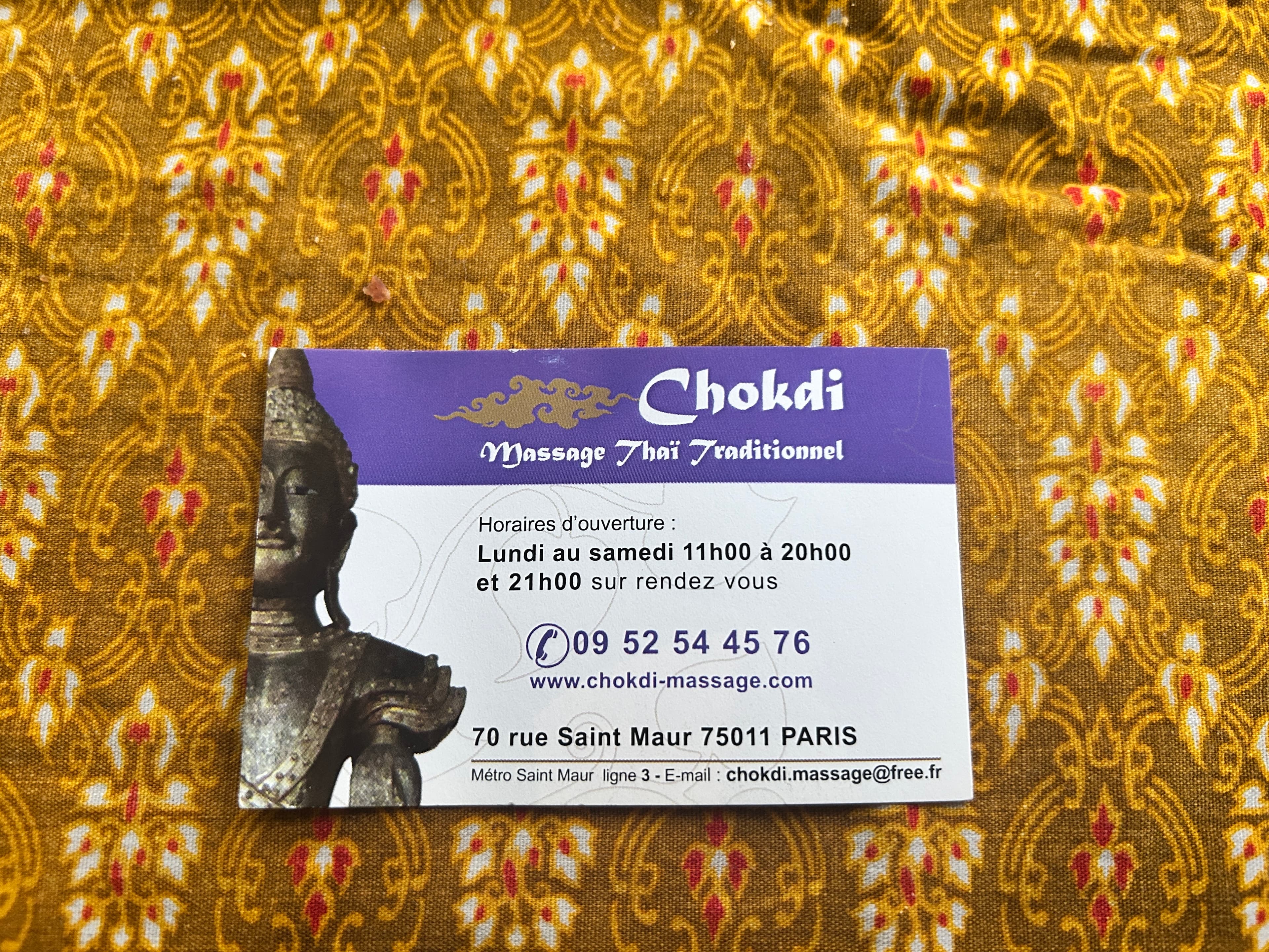 Chokdi – massage thaï in Paris