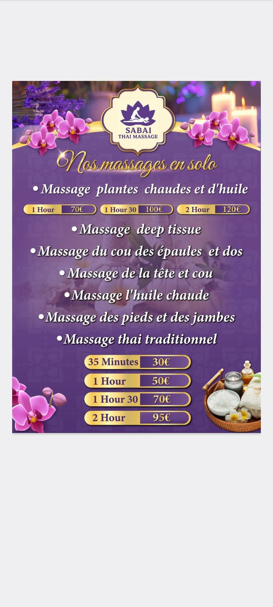 Sabai Thai massage – massage thaï in Pau