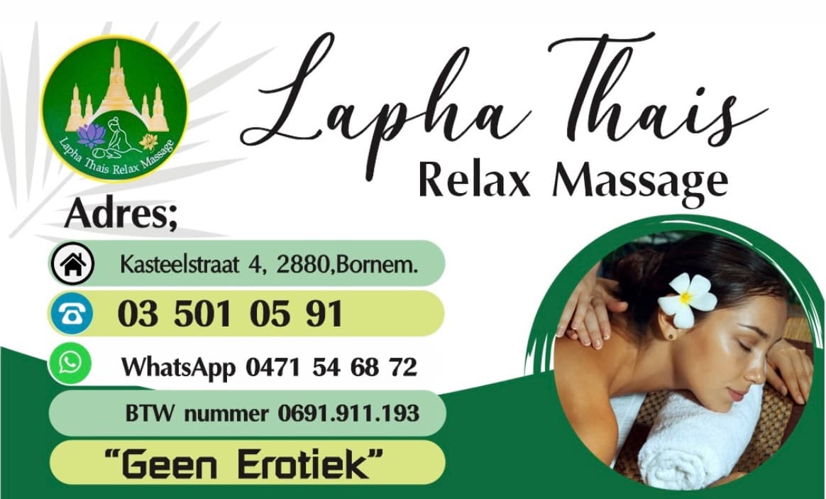 Lapha Thais Relax Massage. – Thaise massage in Sint-Niklaas