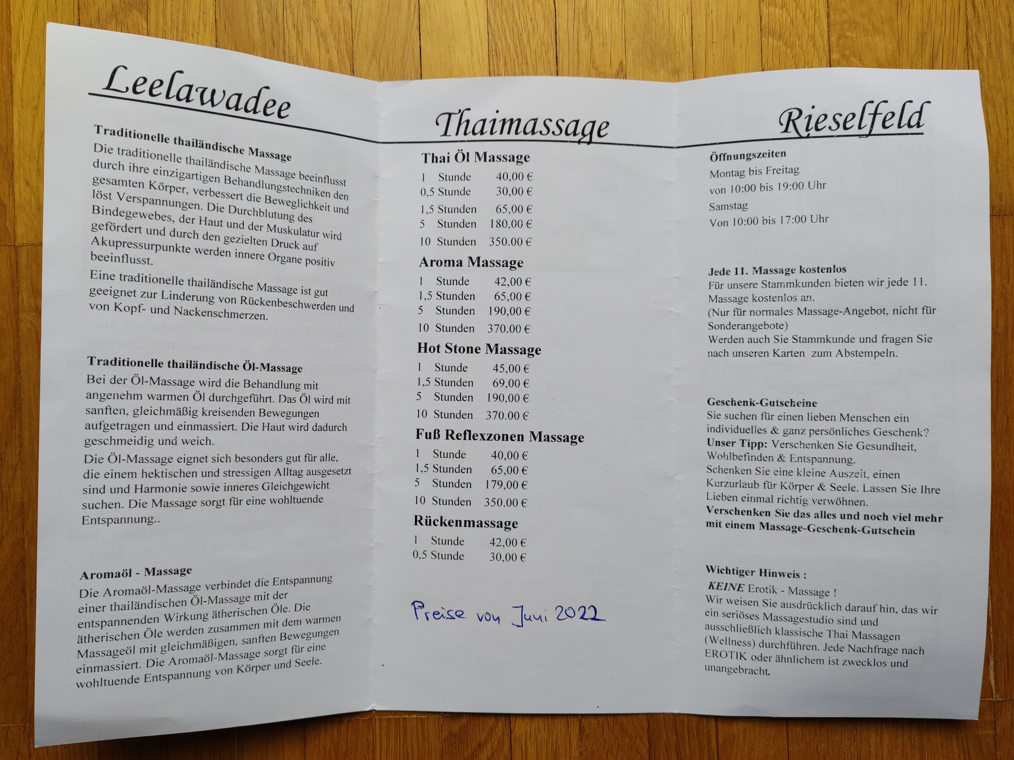 Foto 3 von Leelawadee Thaimassage - Rieselfeld Freiburg